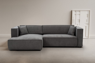 WERK2 Ecksofa Atlanta, Design Ecksofa mit hohem Komfort, Schlaffunktion & Bettkasten