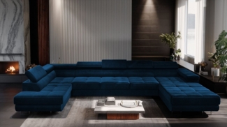 NEXT COLLECTION Ecksofa WILD MAXI U, elegante Metallbeine, verstellbare Kopfstützen, 2x Bettkasten, mit Schlaffunktion