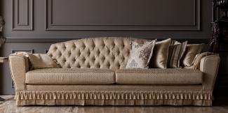 Casa Padrino Luxus Barock Sofa Gold - Handgefertigtes Wohnzimmer Sofa im Barockstil - Barock Wohnzimmer Möbel