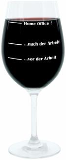 Leonardo Weinglas XL, Home Office, graviertes Stimmungsglas, Mood Wein Glas, 610 ml