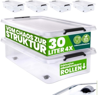 Aufbewahrungsbox, 30 Liter, 4er-Set