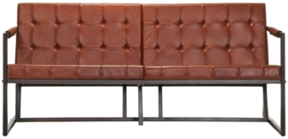 vidaXL 3-Sitzer-Sofa Braun Echtes Ziegenleder 288284