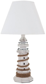 Grafelstein Tischleuchte Tischlampe LIGHTHOUSE weiß braun Leuchtturm maritime Lampe Beach House