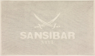 Sansibar Sylt Badematte Badvorleger, Duschvorleger, Badematte 50x80 cm, Hochtiefprägung, strapazierfähig, fußbodenheizungsgeeignet, Rückseite hat keine rutschhemmende Beschichtung, 100% Baumwolle (900 gsm), BxL: 50x80 cm