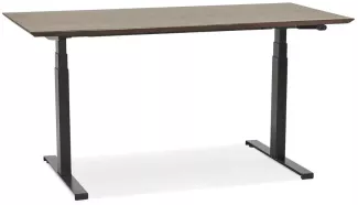 Kokoon Design Schreibtisch Sidebu Holz Wallnuss und Schwarz 150 cm