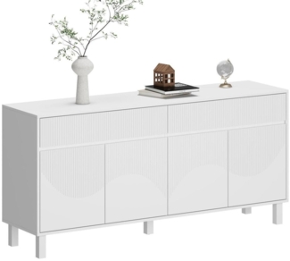 FUFU&GAGA Sideboard Komodenschrank mit 4 Türen und 1 Schublade
