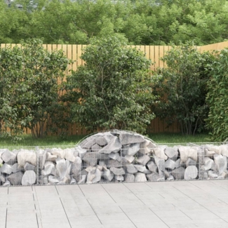 vidaXL Gabionen mit Hochbogen 30 Stk. 200x50x40/60 cm Verzinktes Eisen 3146274