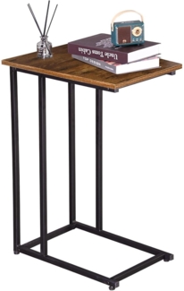 H JINHUI Beistelltisch C-Form 49x33x68 cm Kaffeetisch Metallgestell