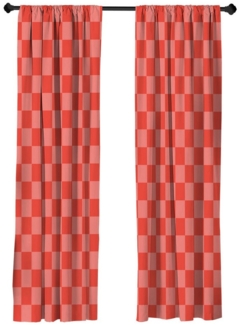 Abakuhaus Gardine Vorhang für Wohnzimmer Schlafzimmer Dekor, Microfaser, Checkers Spiel Rautenmuster im Monochromen Stil
