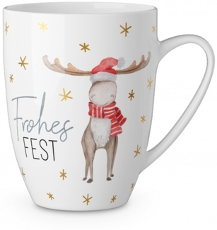 Weihnachtstasse Kaffee Tee Tasse Becher 0,25l Geschenk la vida Elch 9501751