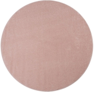 Paco Home Teppich Porto 890, rund, Höhe: 13 mm, Kurzflor, Uni-Farben, ideal im Wohnzimmer & Schlafzimmer