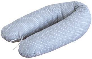 Loolay Stillkissen Baumwolle M/L o L/XL Schwangerschaftskissen Seitenschläferkissen Bezug, WEICH Füllung + 100% BIO-Baumwolle Kissenbezug, 170 oder 190 cm Stillkissen + Bezug abnehmbar mit Reißverschluss!, LOOLAY® - 100% Europäische Stoffe und Kleinser...