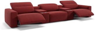 Sofanella Kinosofa LENOLA Kinosessel 3-Sitzer Stoffgarnitur in Rot XL: 377 Breite x 109 Tiefe