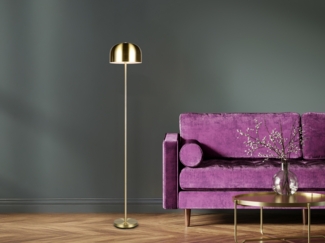 Reality Leuchten LED Akku Stehleuchte Jeff R49151108, Metall Messing matt, inkl. 2.5 Watt LED