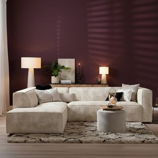 Bronx71 Ecksofa Memphis Chenille taupe links