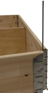 Stapelbares Hochbeet 80x60x19,5 cm aus naturbelassenem Holz mit verzinkten Scharnieren – modular erweiterbar durch Klappverbindung, ideal für Garten und Terrasse