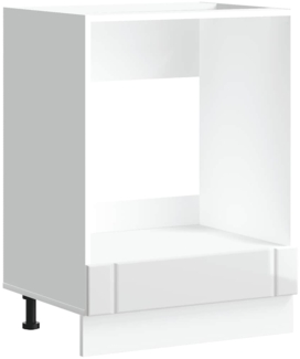 vidaXL Herdumbauschrank Lucca Hochglanz-Weiß Holzwerkstoff 853759
