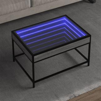 vidaXL Couchtisch mit Infinity-LED Grau Sonoma 70x50x41 cm 847685