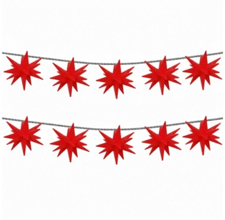 my home LED-Lichterkette Elvya, 10-flammig, 3D 10er Sternenlichterkette, Sterne, Lichterkette, 4,5 m beleuchtet