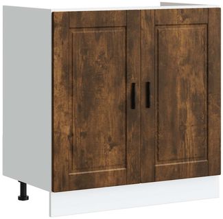 Spülenunterschrank, Küchenschrank Porto Räuchereiche 80x46x81,5 cm de5692