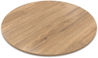 Dekor Spanplatte 28mm Tischplatte rund melaminharzbeschichtet Eiche Sanremo Classic mit ABS Kante - Größe 50 x 50 cm - Höhe 2,8 cm - Farbe Eiche Sanremo Classic