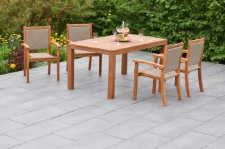 Castilla Set 5tlg. Ausziehtisch modern