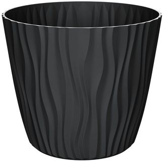 Engelland Blumentopf Pflanztopf mit Drainagesystem (Vorteils-Set, 1 St, robuster PP-Kunststoff), 3D-Wellenoptik, UV-resistent, Drainagesystem, direkte Bepflanzung