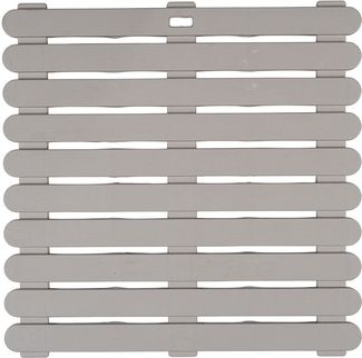 WENKO Duschmatte Modell Indoor & Outdoor, Höhe 3 mm, Kunststoff, quadratisch, Duschrost aus stabilem Kunststoff, rutschhemmende Unterseite