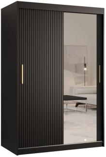 Kleiderschrank Kirtan Slim 2 120 (Farbe: Schwarz, Größe: 120 cm)