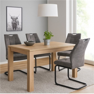 HTI-Living Esszimmerstuhl Modernes 4er Set hellbraune Schwingstühle (Set, 4 St), Esszimmerstuhl Freischwinger