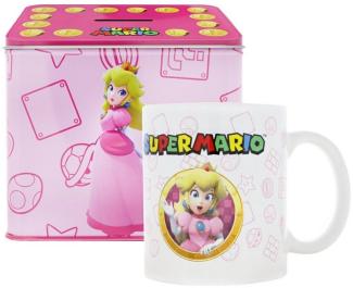 Nintendo Prinzessin Peach Von Super Mario Tasse Cup Becher mit Spardose Münzbox 9x13x11cm