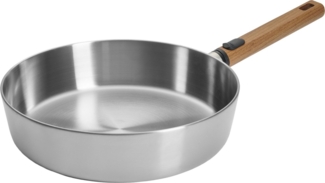 WOLL Schmorpfanne Logic Steel, Edelstahl 18/10 (1-tlg), 5-Schicht-Aufbau