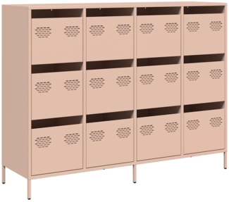 vidaXL Sideboard Rosa 135x39x103,5 cm Kaltgewalzter Stahl 3307174
