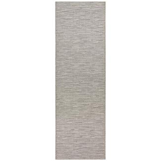 Flachgewebe Läufer Nature Creme Grau - 80x500x0,5cm