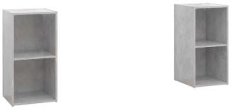 vidaXL TV-Schränke 2 Stk. Betongrau 72x35x36,5 cm Holzwerkstoff 3079902