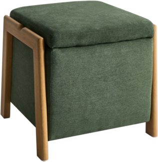 Pouf mit Stauraum EDLAND Stoff Grün