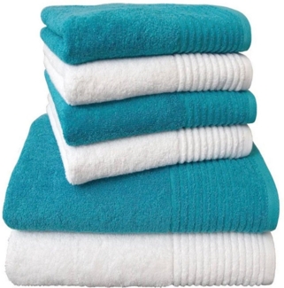 Dyckhoff Handtuch Set Brillant, Walkfrottee (Set, 6-St), mit Streifenbordüre,4 Handtücher (50x100cm), 2 Duschtücher (70x140cm)