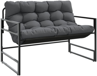 vidaXL Gartenbank mit Kissen Anthrazit 113 cm Stahl 4009299