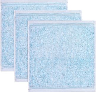 Möve Seiftuch Superwuschel, (Set, 3-St), Seiftuch Set mit Bordüre, 100% Premium Cotton Baumwolle, weich