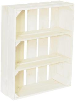 CHICCIE 6 Set Holzregal Schmalhanz 50x40x15cm - Weiß 2x Kurzes Regal