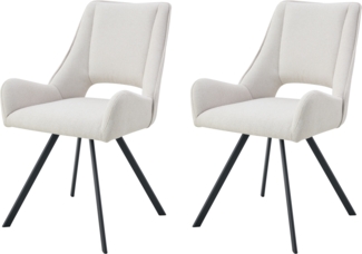 Stuhl (B/H/T): 56 x 91 x 63 cm in Creme