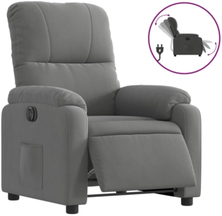 vidaXL Relaxsessel Elektrisch Dunkelgrau Mikrofasergewebe 3204917