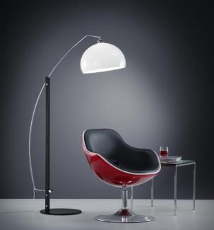 helestra DORO Stehleuchte mattschwarz-chrom/Acryl weiß #17/1240.34/5045