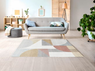 Vente-unique - Designer-Teppich mit abstraktem Muster - 160 x 230 cm - Mehrfarbig - ORION