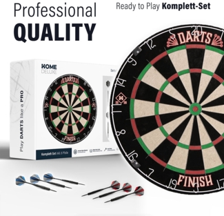 HOME DELUXE Dartscheibe FINISH Klassisch - Rot