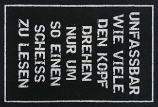 Rockbites - Fußmatte Türmatte "Unfassbar - Kopf drehen" Black Nr. 140 (100937)*