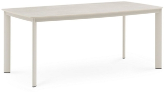 IDIMEX Gartentisch TAVOLO, Terrassentisch 180x90 cm mit Keramik- Platte wetterfest cremeweiß