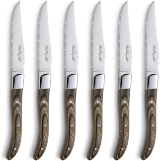 Lou Laguiole LOUIS Steakmesser Set 6-teilig holz hochglanzpoliert