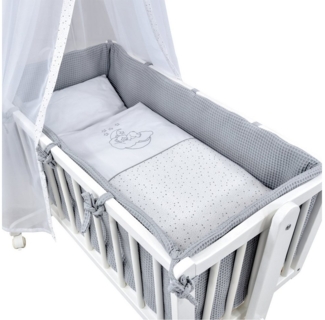 Baby-Delux Babybettwäsche Baby Wiegenset Waffelpique, Textilien, 6 teilig, Wiegenset 6-tlg. für Babywiege 90x40 (ohne Wiege) verschiedene Designs