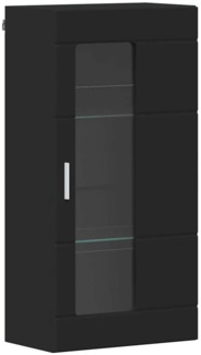 vidaXL Wandmontierter Schrank Schwarz 55 x 29 x 100 cm Holzwerkstoff 880222